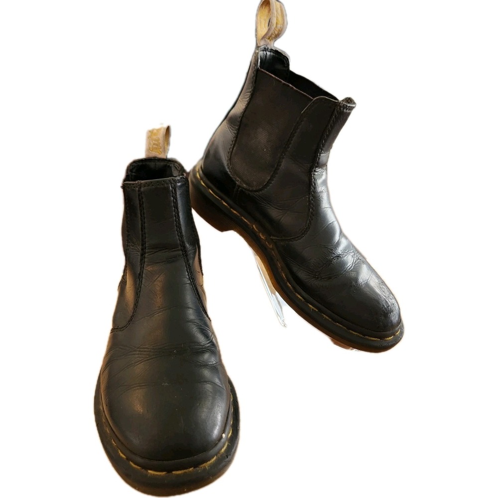 Dr. Marten's Black Vegan 2976 Felix Pull On Chelsea Boots EU 37 US 5M/UK 4 - Picture 1 of 15